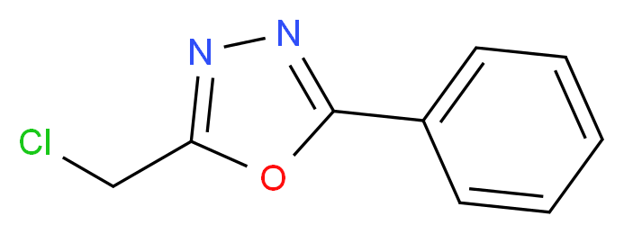 2-(Chloromethyl)-5-phenyl-1,3,4-oxadiazole_分子结构_CAS_33575-83-6)