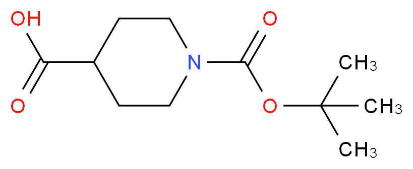 Piperidine-4-carboxylic acid, N-BOC protected 98%_分子结构_CAS_84358-13-4)