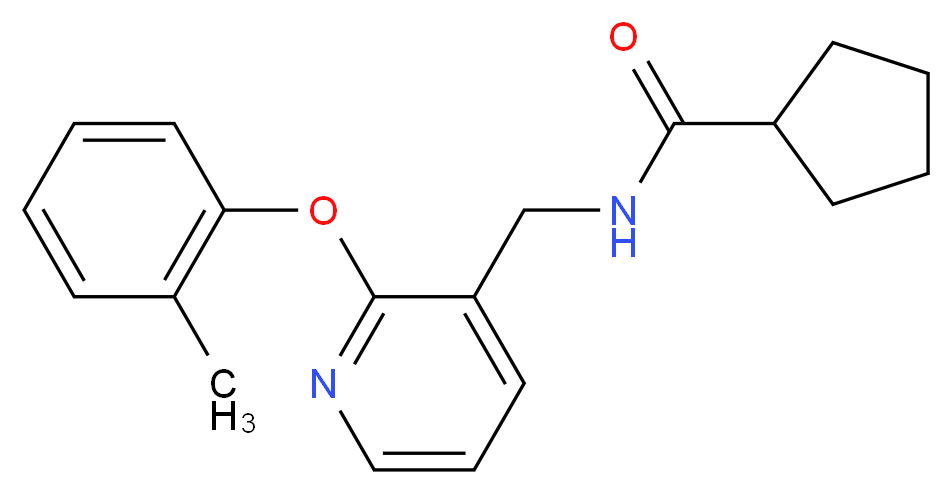 N-{[2-(2-methylphenoxy)-3-pyridinyl]methyl}cyclopentanecarboxamide_分子结构_CAS_)