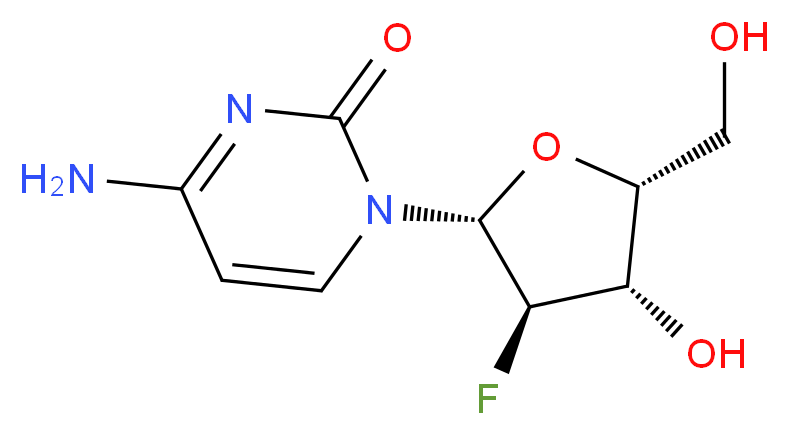 4-amino-1-[(2R,3R,4S,5R)-3-fluoro-4-hydroxy-5-(hydroxymethyl)oxolan-2-yl]-1,2-dihydropyrimidin-2-one_分子结构_CAS_10212-20-1