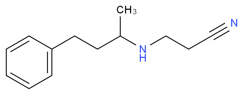 3-[(1-甲基-3-苯基丙基)氨基]丙腈_分子结构_CAS_302785-50-8)