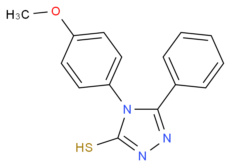 4-(4-methoxyphenyl)-5-phenyl-4H-1,2,4-triazole-3-thiol_分子结构_CAS_63279-75-4