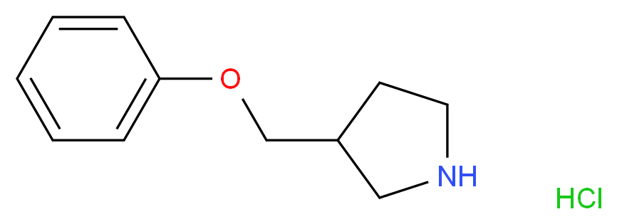 3-(phenoxymethyl)pyrrolidine hydrochloride_分子结构_CAS_1185299-28-8