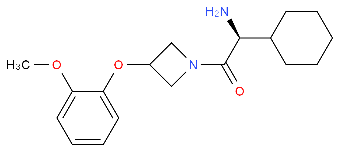 (1S)-1-cyclohexyl-2-[3-(2-methoxyphenoxy)-1-azetidinyl]-2-oxoethanamine_分子结构_CAS_)
