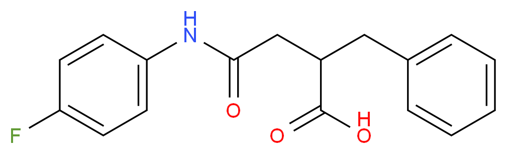 2-benzyl-3-[(4-fluorophenyl)carbamoyl]propanoic acid_分子结构_CAS_332849-44-2