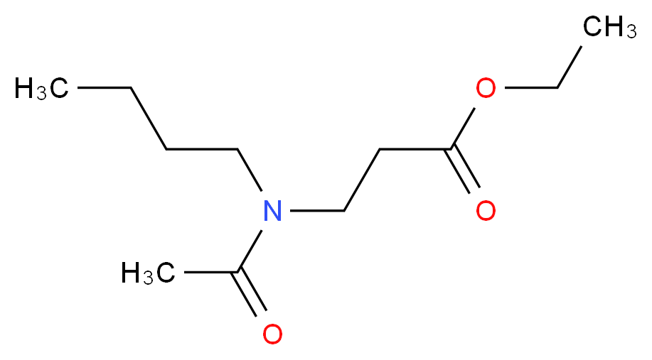 ethyl 3-(N-butylacetamido)propanoate_分子结构_CAS_52304-36-6