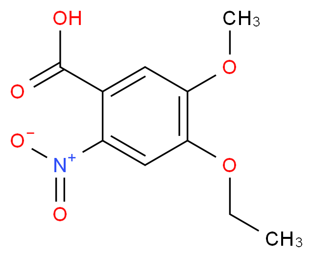 4-ethoxy-5-methoxy-2-nitrobenzoic acid_分子结构_CAS_103095-48-3