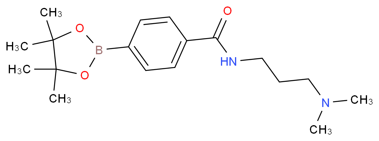 N-[3-(N',N'-Dimethylamino)propyl]benzamide-4-boronic acid, pinacol ester_分子结构_CAS_832114-10-0)