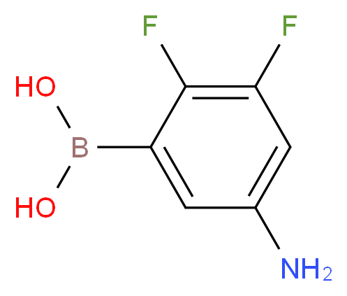 (5-amino-2,3-difluorophenyl)boronic acid_分子结构_CAS_1150114-58-1