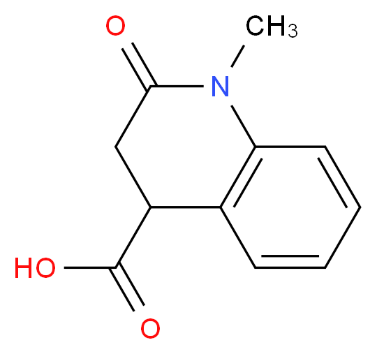 1-methyl-2-oxo-1,2,3,4-tetrahydroquinoline-4-carboxylic acid_分子结构_CAS_14271-45-5