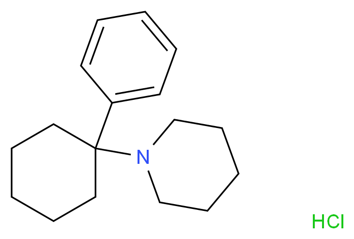 苯环利定 盐酸盐_分子结构_CAS_956-90-1)