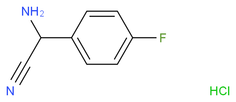 2-amino-2-(4-fluorophenyl)acetonitrile hydrochloride_分子结构_CAS_934830-01-0