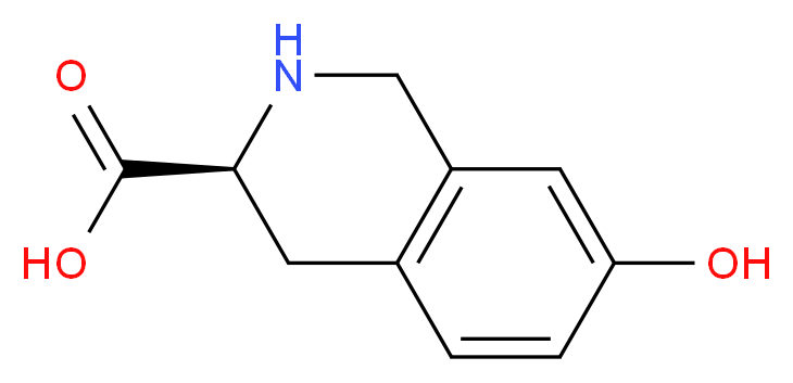 (S)-7-Hydroxy-1,2,3,4-tetrahydroisoquinoline-3-carboxylic acid_分子结构_CAS_128502-56-7)