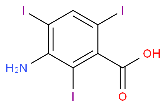3-amino-2,4,6-triiodobenzoic acid_分子结构_CAS_3119-15-1