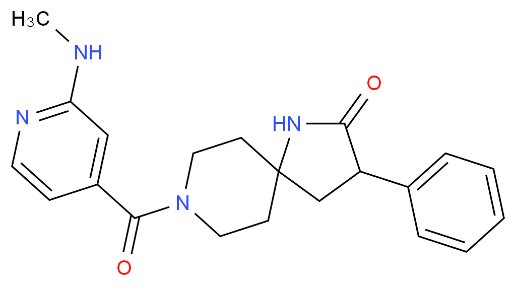 8-[2-(methylamino)isonicotinoyl]-3-phenyl-1,8-diazaspiro[4.5]decan-2-one_分子结构_CAS_)