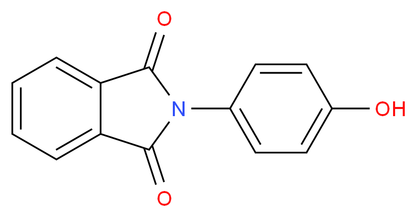 2-(4-hydroxyphenyl)-2,3-dihydro-1H-isoindole-1,3-dione_分子结构_CAS_7154-85-0