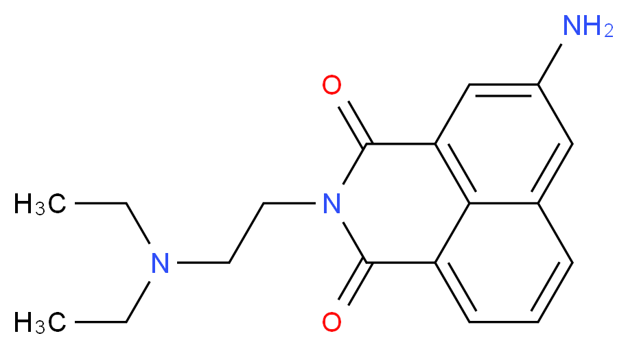 7-amino-3-[2-(diethylamino)ethyl]-3-azatricyclo[7.3.1.0<sup>5</sup>,<sup>1</sup><sup>3</sup>]trideca-1(13),5,7,9,11-pentaene-2,4-dione_分子结构_CAS_69408-82-8