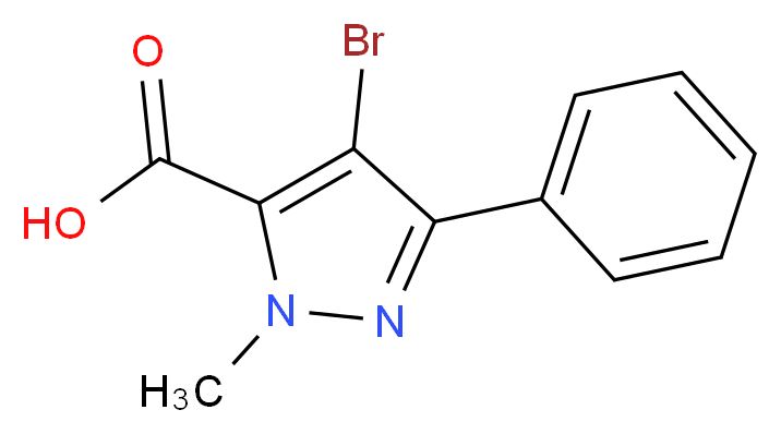 4-bromo-1-methyl-3-phenyl-1H-pyrazole-5-carboxylic acid_分子结构_CAS_)