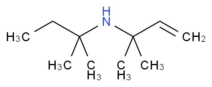 N-叔戊基-1,1-二甲基烯丙基胺_分子结构_CAS_2978-45-2)