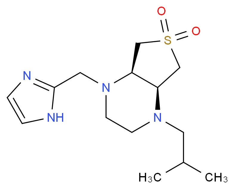 (4aS*,7aR*)-1-(1H-imidazol-2-ylmethyl)-4-isobutyloctahydrothieno[3,4-b]pyrazine 6,6-dioxide_分子结构_CAS_)