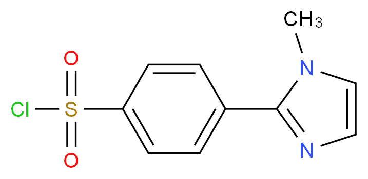 4-(1-Methyl-1H-imidazol-2-yl)benzenesulphonyl chloride 95%_分子结构_CAS_)