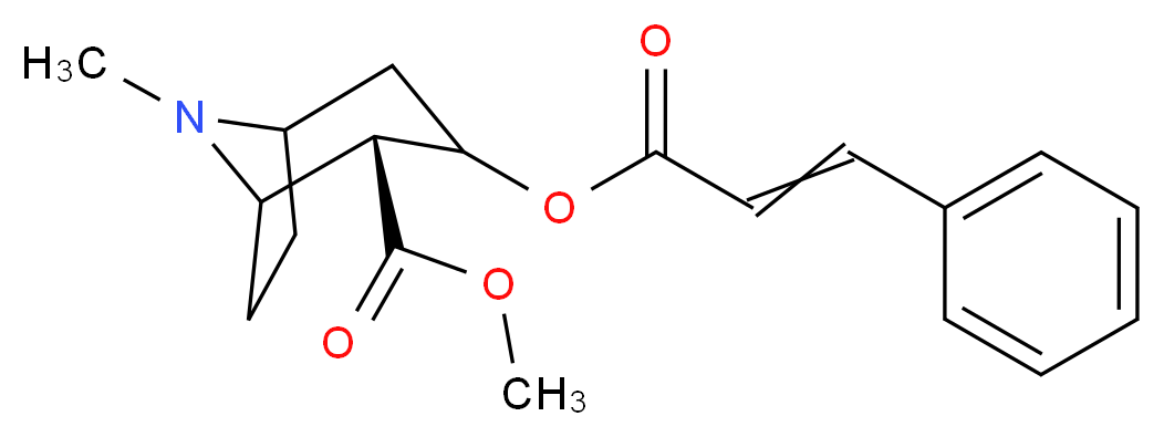 methyl (2R)-8-methyl-3-[(3-phenylprop-2-enoyl)oxy]-8-azabicyclo[3.2.1]octane-2-carboxylate_分子结构_CAS_521-67-5