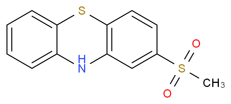 2-(Methylsulfonyl)-10H-phenothiazine_分子结构_CAS_23503-68-6)