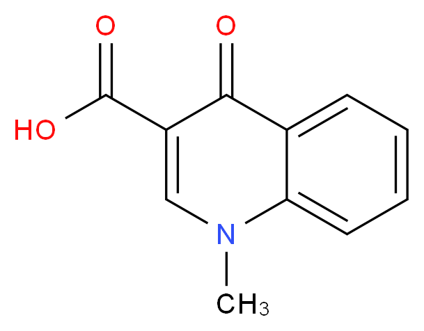 1-methyl-4-oxo-1,4-dihydroquinoline-3-carboxylic acid_分子结构_CAS_18471-99-3