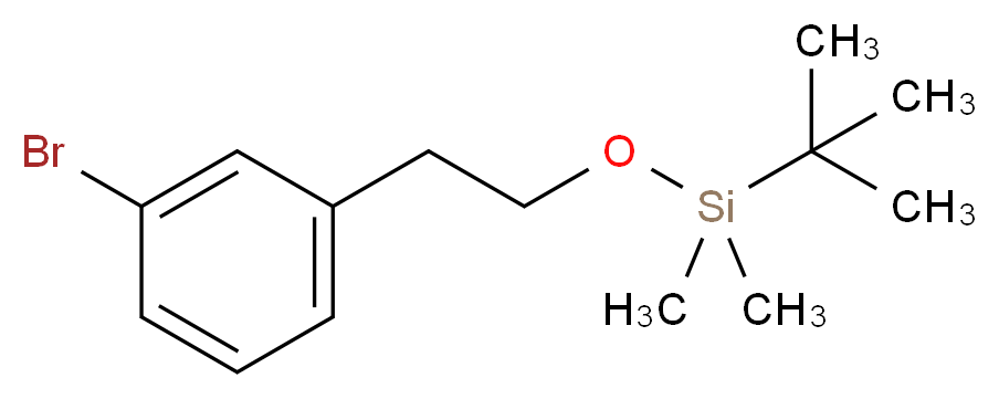 [2-(3-bromophenyl)ethoxy](tert-butyl)dimethylsilane_分子结构_CAS_249937-07-3