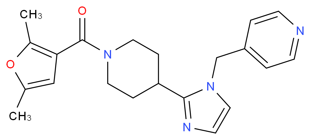 4-({2-[1-(2,5-dimethyl-3-furoyl)-4-piperidinyl]-1H-imidazol-1-yl}methyl)pyridine_分子结构_CAS_)