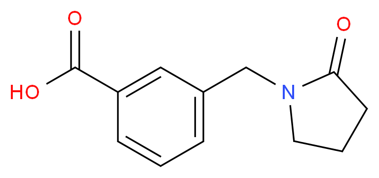 3-(2-Oxo-pyrrolidin-1-ylmethyl)-benzoic acid_分子结构_CAS_867329-99-5)