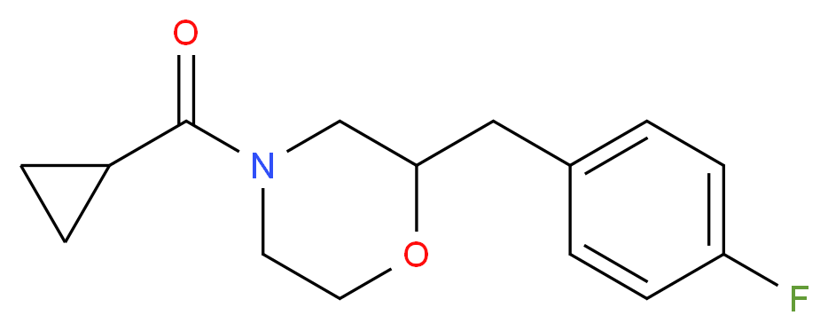 4-(cyclopropylcarbonyl)-2-(4-fluorobenzyl)morpholine_分子结构_CAS_)