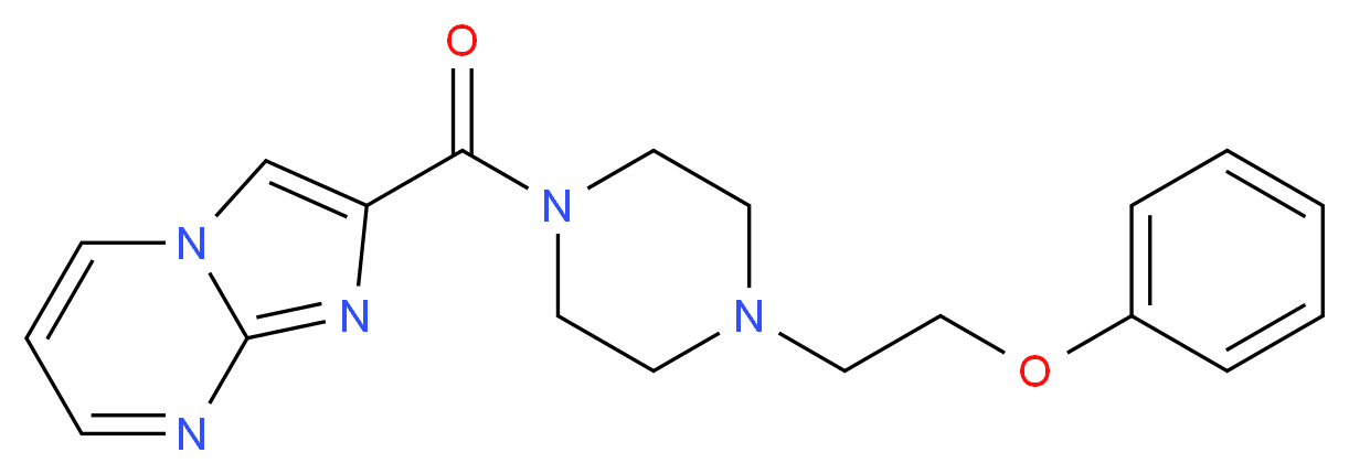 2-{[4-(2-phenoxyethyl)-1-piperazinyl]carbonyl}imidazo[1,2-a]pyrimidine_分子结构_CAS_)