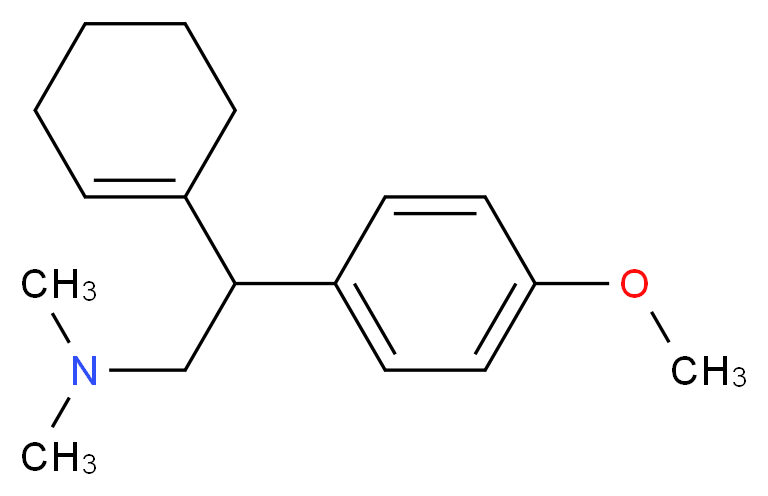 [2-(cyclohex-1-en-1-yl)-2-(4-methoxyphenyl)ethyl]dimethylamine_分子结构_CAS_93413-57-1