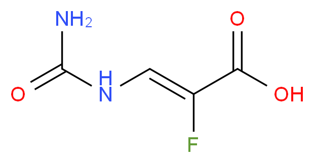 2-Fluoro-3-ureidopropenoic Acid_分子结构_CAS_76831-42-0)