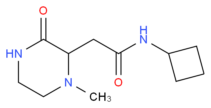 N-cyclobutyl-2-(1-methyl-3-oxo-2-piperazinyl)acetamide_分子结构_CAS_)