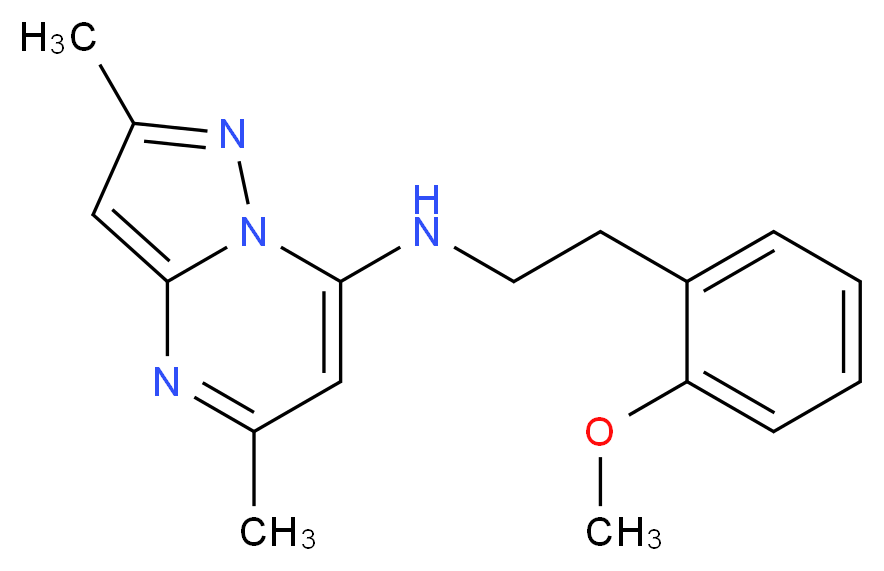 N-[2-(2-methoxyphenyl)ethyl]-2,5-dimethylpyrazolo[1,5-a]pyrimidin-7-amine_分子结构_CAS_)