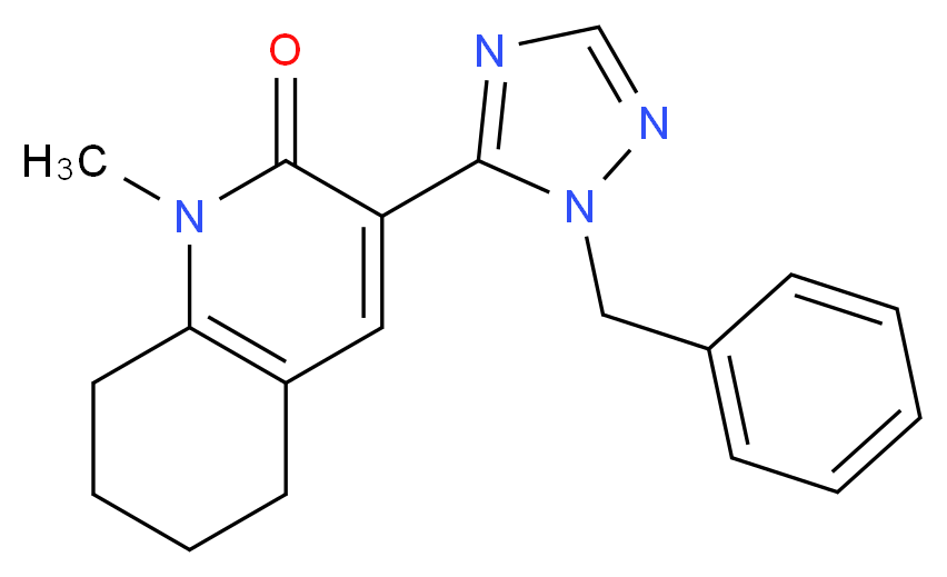 3-(1-benzyl-1H-1,2,4-triazol-5-yl)-1-methyl-5,6,7,8-tetrahydroquinolin-2(1H)-one_分子结构_CAS_)