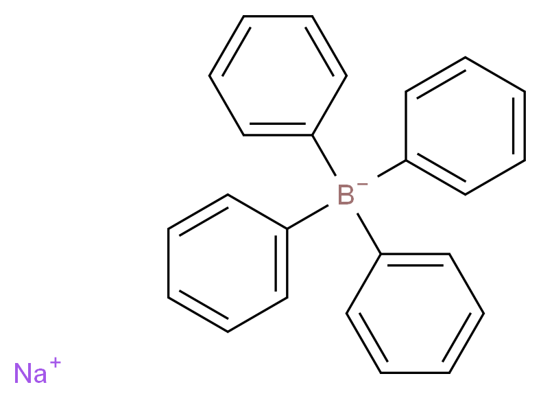 SODIUM TETRAPHENYLBORON, REAGENT GRADE_分子结构_CAS_143-66-8)