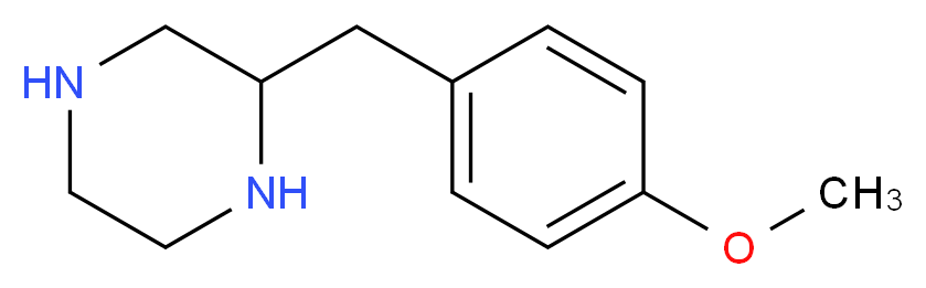 2-[(4-methoxyphenyl)methyl]piperazine_分子结构_CAS_907971-37-3