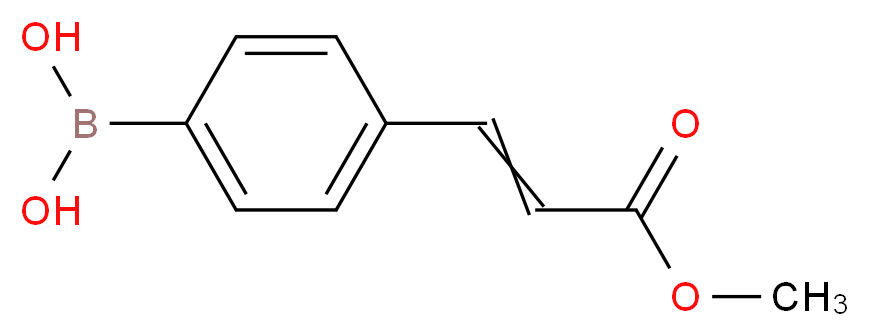 [4-(3-methoxy-3-oxoprop-1-en-1-yl)phenyl]boronic acid_分子结构_CAS_380430-58-0