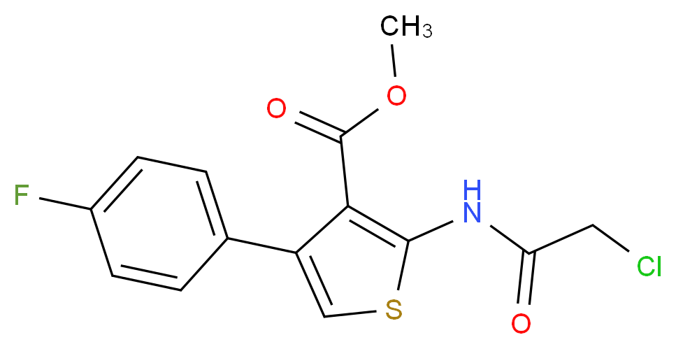 methyl 2-(2-chloroacetamido)-4-(4-fluorophenyl)thiophene-3-carboxylate_分子结构_CAS_)