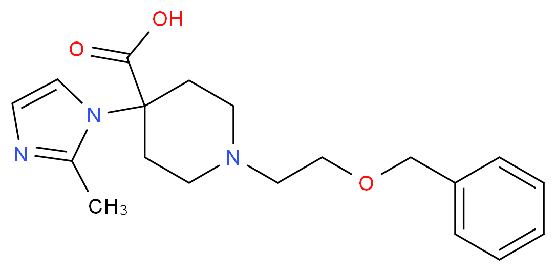 1-[2-(benzyloxy)ethyl]-4-(2-methyl-1H-imidazol-1-yl)piperidine-4-carboxylic acid_分子结构_CAS_)