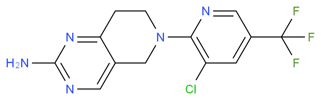 2-Amino-6-[3-chloro-5-(trifluoromethyl)pyridin-2-yl]-5,6,7,8-tetrahydropyrido[4,3-d]pyrimidine_分子结构_CAS_)