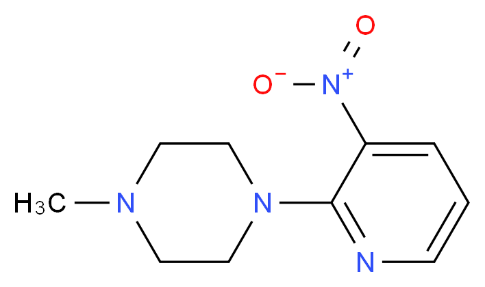 1-Methyl-4-(3-nitro-2-pyridinyl)piperazine_分子结构_CAS_5028-15-9)