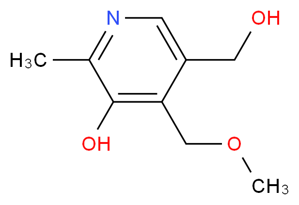 5-(Hydroxymethyl)-4-(methoxymethyl)-2-methylpyridin-3-ol_分子结构_CAS_1464-33-1)