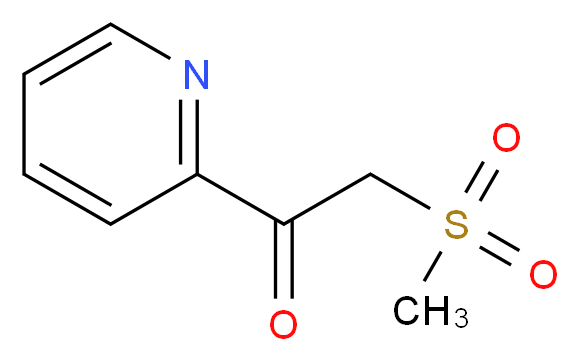 2-(Methylsulphonyl)-1-(pyridin-2-yl)ethanone_分子结构_CAS_)