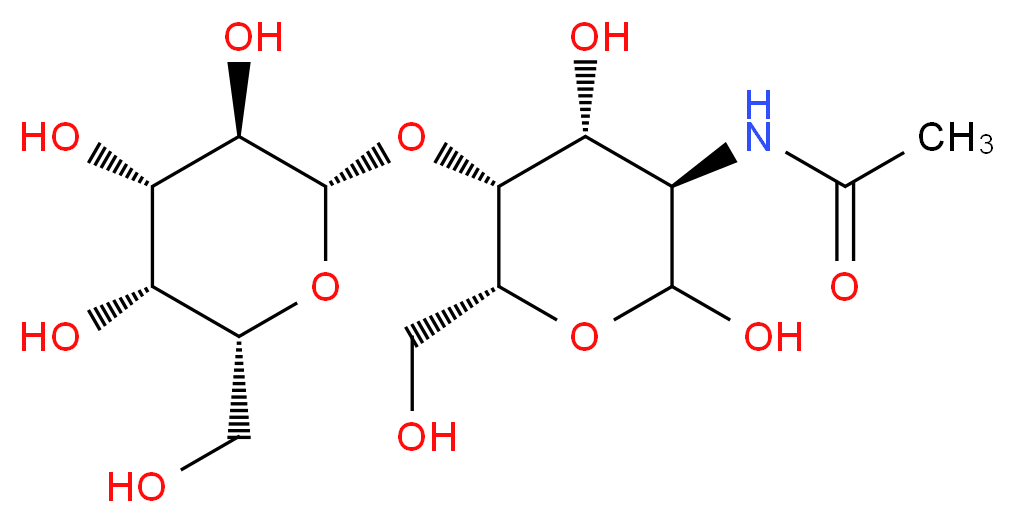 2-Acetamido-2-deoxy-4-O-(β-D-galactopyranosyl)-D-galactopyranose_分子结构_CAS_82535-18-0)