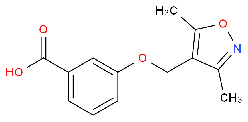 3-(3,5-Dimethyl-isoxazol-4-ylmethoxy)-benzoic acid_分子结构_CAS_)