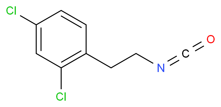 2,4-dichloro-1-(2-isocyanatoethyl)benzene_分子结构_CAS_480439-41-6